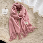 Žieminis moteri&scaron;kas skara Moteri&scaron;kas prabangus prekės ženklo kaklaskarės Lady Tassel Bandana Moteri&scaron;ka solidi skara