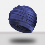 Dideli ilgi plaukai, nemokamo dydžio elastinis audinys, maudymosi ausis apsaugančios plaukimo kepuraitės nardymo kepurė plaukimo baseino kepurė tamsiai mėlyna spalva