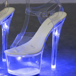 Auk&scaron;takulniai naktinis klubas Auk&scaron;takulniai Batai &Scaron;viečiantys sandalai Batai Catwalk Pole Dancing Crystal 181 Series 17cm Heel 7 Platform LFD 38