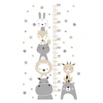 Easy to Apply Height Chart Sticker Removable Creative Kids Room rožinė