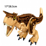 Rudos mėsėdžių drakonų statybinės kaladėlės didelių dinozaurų modelių statybiniai blokai, surenkami žaislai