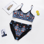 0XL - 4XL 2022 Print Bikini Didelio dydžio maudymosi kostiumėliai Didelio dydžio Moteri&scaron;ki maudymosi kostiumėliai Dviejų dalių bikinio rinkinys Maudymosi kostiumėlis