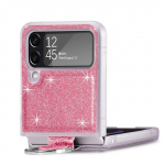 Apsauga nuo kritimo Bling sulankstomas dėklas, skirtas Samsung Galaxy Z Flip4 5g Flip 4 Flip3 Flip 3 ploni prabangūs dėklai, skirti Samsung Z Flip4 for Samsung Z Flip 4 violetinė