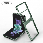 &bdquo;Samsung Galaxy Z Flip 4 3 Flip4 Case&ldquo; prabangus galvanizuojamas skaidrus spalvingas sulankstomas, smūgiams atsparus apsauginis dėklas