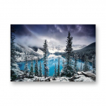 Žiemos peizažas ežero nuotraukos Drobės tapyba Sienų menas Sniego plakatai ir spaudiniai Sienų menas gyvenamajam kambariui Namų dekoras Cuadros 21cm&times;30cm NoFrame