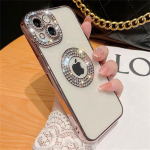 Prabangus galvanizuotas skaidrus telefono dėklas, skirtas iPhone 11 12 13 14 Pro Max Plus tu&scaron;čiaviduris blizgantis buferis, mink&scaron;tas kalnų kri&scaron;tolas iPhone 13