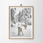 Kalėdų stiliaus sienų menas, drobės, tapyba Namų dekoras Žiemos kra&scaron;tovaizdžio paveikslai &Scaron;iaurės &scaron;alių plakatas Sienos paveikslėlis Svetainės apdaila 21X30cm No Frame