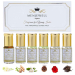 Attar dovanų pakuotė i&scaron; 6| Attar Combo| Attar For Indian's| Gėlių, sandalmedžio Attar| Ataras vyrams ir moterims( Sandalmedžio kvapai) 18 ml (6 * 3 ml) 18ML (6 * 3ml)