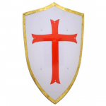 Tamplierių kryžiuočių skydas 18G plieninis LARP