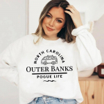Megztinis moterims Harajuku Pogue Life Hoodie Retro atostogų megztinis Unisex Crewneck džemperiai gerbėjų dovana S balta