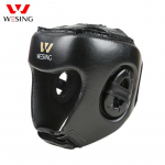 Wesing Boxing Head Guard Sanda Galvos apdangalai Kikbokso Sparring &Scaron;almas Kovos galva M juoda