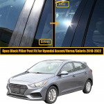 Stulpų stulpeliai Langų durų apvadų apvadai Vir&scaron;elio lipdukai Lipdukai Blizgūs juodi Priedai, tinkami Hyundai Accent HC/YC 2018-2022
