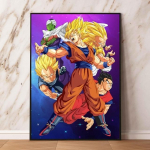Ant drobės spausdinta Dragon Ball Carot Modern Home Svetainė Kalėdų dovana Klasikinis sienos lipdukas Auk&scaron;tas 21cm&times;30cm NoFrame
