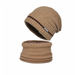 Moteri&scaron;kas žieminis megztas vilnonis kepuraitė, &scaron;iltas megztinis, dviejų dalių rinkinys One Size rožinė