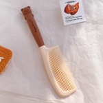 1vnt mielos animacinių filmukų plaukų &scaron;epetėlio pieno arbatos spalvos &scaron;ukos Kawaii Bear Bunny mink&scaron;tos rankenėlės dervos &scaron;ukos, skirtos mažos mergaitės plaukų aksesuarams