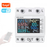 &bdquo;Tuya WiFi 8in1&ldquo; maitinimo matuoklio spalvotas ekranas 2P daugiafunkcis kintamosios srovės energijos matuoklis mobilusis telefonas nuotoliniu būdu