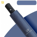 Atsparus, visi&scaron;kai automatinis moterų skėtis nuo lietaus vyrams, 3 sulankstomas mėlyna