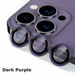 Fotoaparato objektyvo apsaugos iPhone 15 14 Pro Max metalinis žiedinis apsauginis dėklas, skirtas iPhone 13mini 14plus 15 14pro objektyvo stiklo plėvelei For iPhone 14 tamsiai violetine spalva