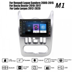 8 colių Renault Logan Sandero 2009-2015 Dacia Duster 2010-2017 Lada Largus 2012-2020 Mygtuko rankenėlė Automobilis Android Carplay 2+32GB