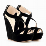 Moteri&scaron;kos mados pompos Velvet Platform Peep Toe Auk&scaron;takulniai Batai Plei&scaron;tai moterims Vestuviniai batai 40 black