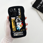 Astronaut Wave Shape Mink&scaron;tas TPU dėklas, skirtas Realme C55 C53 11 Tecno Spark 10C IPhone Vivo Y35 Y02 Samsung S23 Ultra A53 Redmi Note 12 Pro Note 11 dangtelis Infinix HOT 30 play