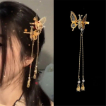 2 vnt drebantis drugelio &scaron;oninis segtukas judantis drugelio plaukų segtukas, moteri&scaron;kas vintažinis eleganti&scaron;kas drugelis plaukų segtukas galvos apdangalo formavimo įrankis