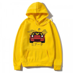 Anime Initial D Hoodie JDM Japonijos automobilių Miata MX5 Su spausdintu gobtuvu Moteri&scaron;ki megztiniai su apatine kakleliu Unisex megztiniai Vir&scaron;utiniai Unisex drabužiai