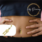 KODY PIERCING 18K paauksuotas bambos sapnų gaudyklė su lygiu kamuoliuku