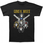 Guns N Roses Cross Gun juodi unisex mar&scaron;kinėliai S