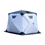 Lauko kempingas poledinės žūklės palapinė, izoliuota stora, greitai pastatoma žiemos žvejybos palapinė 5-8 žmonėms Hexagonal juoda/pilka