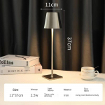 LED stalinė lempa Minimalistinė retro kavinė Atmosferos lempa Stalinė lempa Touch USB įkrovimo juosta Stalinė lempa sidabras