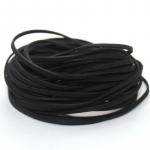 5 vnt. gamina apyrankę &bdquo;pasidaryk pats&ldquo; siūlų virvelė, odinė 3 mm, 1 mln. zom&scaron;os papuo&scaron;alai juoda