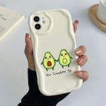 Samsung Galaxy A25, skirtas iPhone 15 Xiaomi Poco X6 Pro Redmi 12c Huawei Honor 90 telefono dėklai NY8 Delicious Avocado art i&scaron;skirtinis kreminio ra&scaron;to mink&scaron;tas dėklas Redmi 10X 4G balta