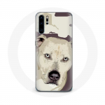 Coque pour Huawei P30 Chien de Pitbull Blanc