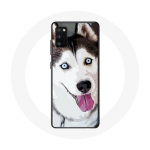 Coque pour Samsung Galaxy S20 plus Husky Blanc de Sib&eacute;rie Yeux Bleus