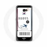 Coque pour Samsung Galaxy A5 2017 Billet d'avion Seoul Cor&eacute;e du Sud