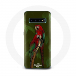 Coque pour Samsung Galaxy S10 Edge Pionus Perroquet Rouge