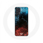 Coque pour Samsung Galaxy A13 4G / A13 4G Lite fond de texture abstraite rouge noir bleu