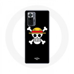 Coque pour Xiaomi Redmi Note 10 Pro One Piece Manga Tete de Mort Fond Noir juoda