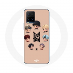 Coque pour Vivo Y21s 2021 / Y21 2021 BTS TinyTAN Animation Affiche RM Jin Suga J-Hope Jimin V Et Jungkook