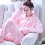 Rudens žiemos flanelinės moteri&scaron;kos pižamos rinkiniai Animaciniai spausdinti miegui &scaron;ilti aksominiai namų drabužių komplektai Kawaii Girl Pijamas Mujer pižamos 2XL