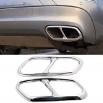 For VOLVO XC60 2018  Car Rear Exhaust Tail Pipe Cover Trim Muffler Stainless steel Accessories 2pcs black