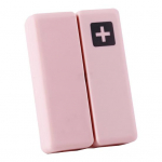 Kelionės 7 dienų savaitės piliulių dėžutės sulankstomas vaistų laikiklis, tablečių laikymo dozatorius rožinė