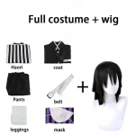 Anime Demon Slayer Kimetsu No Yaiba Iguro Obanai Haori Kimono Cosplay Kostiumas Perukas Baltoji Gyvatė Rekvizitai Helovino Kostiumas Suaugusiems Vaikams S-(Costume+Wig)