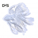 Rankų darbo &bdquo;Betta&ldquo; žuvies silikoninė liejimo forma, rankų darbo 3D žuvies epoksidinės dervos liejimo forma, kovinės žuvies figūrėlės dekoravimo, liejimo formos, &bdquo;pasidaryk pats&ldquo; amatų mėgėjams, dovana balta
