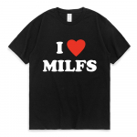 I Love MILFS I Heart Hot Moms Lai&scaron;kų marginti mar&scaron;kinėliai vasariniai vyri&scaron;ki moteri&scaron;ki trumpomis rankovėmis laisvalaikio mar&scaron;kinėliai Harajuku mados mar&scaron;kinėliai XL