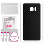apgo Protective Skin Sticker for the back compatible with Samsung Galaxy Note 5 N920, Wrap Film, Foil, Vinyl - Pattern Carbon Black
