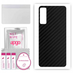 apgo Protective Skin Sticker for the back compatible with TCL 20 5G, Wrap Film, Foil, Vinyl - Pattern Carbon Black
