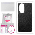 apgo Protective Skin Sticker for the back compatible with Motorola Moto Edge X30, Wrap Film, Foil, Vinyl - Pattern Black Honeycomb