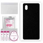 apgo Protective Skin Sticker for the back compatible with Samsung Galaxy A01 Core, Wrap Film, Foil, Vinyl - Pattern Matte Black